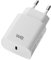 WE Chargeur Secteur de la Marque 1 Port USB-C 5V/3A, 9V/2A, 12V/1.5 Power Delivery, Alimentation de 18W Mince, léger et Pratique. Blanc