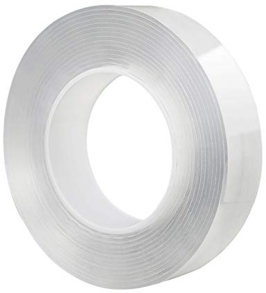 Nano Tape Gel Grip Sans trace Adhésif Double Face Amovible Lavable pour Moquette, Câble, Photos, Outils de Cuisine Fixation