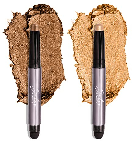 Julep Eyeshadow 101 Crème-to-Powder Eyeshadow Stick (Bronze & Warm Gold) Long-Lasting, Waterproof Eye Shadow - Blendable, Crease-Proof with Built-In Smudger