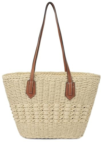 Women's Straw Hobo Bag Woven Shoulder Bag Large Totes Summer Travel Beach Handbag Handmade Purse