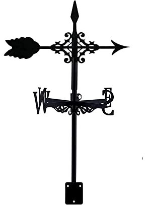 EICOFF Exquisito Adorno de Veleta de Metal Veleta de Metal Veleta con indicador de dirección del Viento de Montaje en el Techo, jardín de Veleta con Forma de Flecha Cruzada Retro, decoración creati