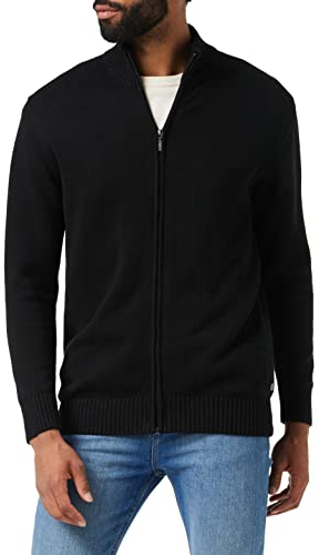 JP 1880 Herren große Größen Übergrößen Menswear L-8XL Strickjacke, Stehkragen, Rippbündchen schwarz 4XL 717032130-4XL