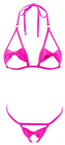 SHERRYLO Olika stilar mikrobikini set, flerfärgade baddräkter, baddräkt, simning, underkläder, Fushcia, en storlek
