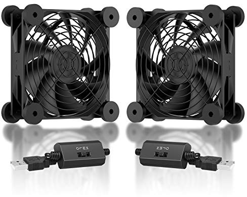 upHere Ventilateur USB 120mm Silencieux Fan 5V Trois Vitesse Réglable Ventilateur de Refroidissement pour PC/Xbox/Playstation/TV Box, etc. (N12U04)