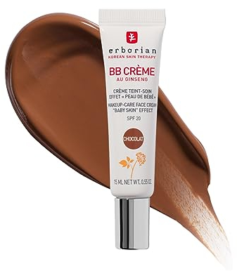 Erborian - BB Crème al Ginseng - Crema Teint Perfecteur 5-in-1 - Trattamento Effetto Pelle di bambino 5-in-1 Trattamento Viso con SPF 20 - Cosmetica Coreana - Chocolat 15ml