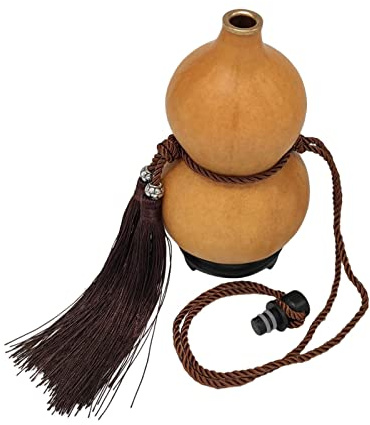 Fenteer Dried Gourd Water Bottle, Portable Water Bottle Water Gourd Flagon Gourd Jug for Camping, Gourd Craft Calabash Ornament Decoration for Home Office Hotel Housewarming Gifts, Style B (250ml)