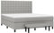 vidaXL Boxspringbett, Bett mit Matratze Kopfteil, Doppelbett Bettgestell mit Lattenrost, Polsterbett Bettrahmen, Hellgrau 180x200cm Stoff