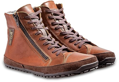 Magical Shoes Barefoot Lined Lace-up Winter Minimalist Half Boots, Leather, Alaskan Buffalo