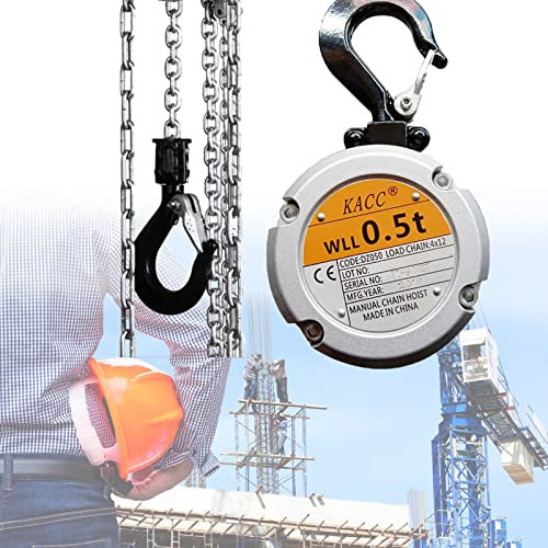 JINGEDD Palan à ChaîNe Manuel avec Crochets Robustes en Acier de Qualité Commerciale pour Le Levage,La Construction,Les Garages,Les EntrepôTs,Les Machines Automobiles,250KG*3m