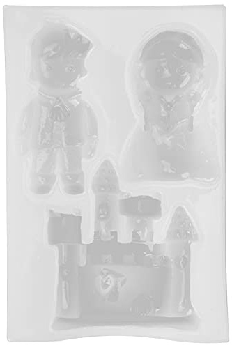 HERCHR Princess Castle Casting Molds, 3D Princess and Castle Silicone Cake Decorating Molds Transparent Nonstick Chocolate Candy Mould