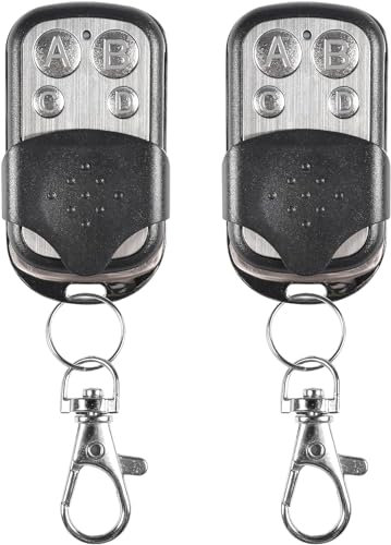 2pcs Telecommande Universelle Portail,Telecommande Garage Universelle sans Fil,pour Porte de Garage et Voiture,télécommande Universelle sans Fil Porte-clés Duplicateur
