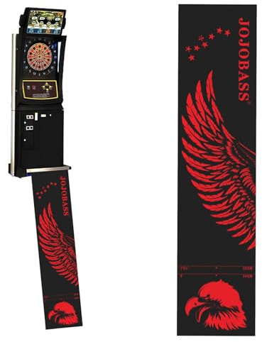 MTTXY Gummi-Dartmatte, 9,6 X 2 Fuß, Robuster Dart-Teppich mit Wurflinien, Professionelle rutschfeste Dart-Bodenmatte, Schalldichter Bodenschutz für Dartspiele