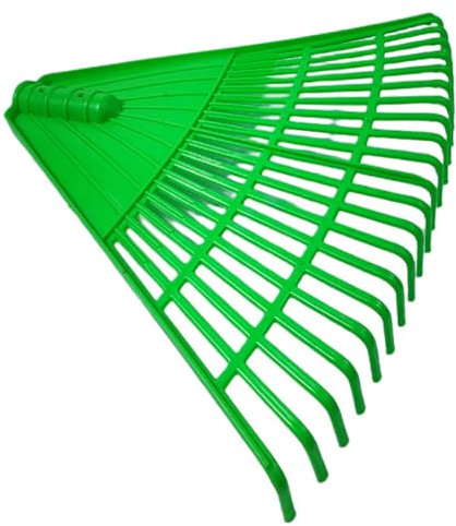 curfair Râteau de jardin pour débris de feuilles Gain de temps 12/21 dents Outil léger et durable Collecte efficace Tête en plastique trempé Facile à nettoyer Parfait Vert 21