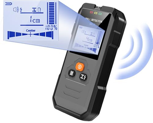Detector, sensor electrónico 4 en 1, escáner de pared, detector de tubos metálicos con pantalla LCD para detectar madera, metal, cables en la pared y magnético o no magnético
