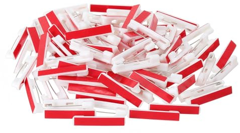 PATIKIL 100Pcs Épingles De Sécurité, 36mm Épingles De Sécurité Autocollantes Épingles De Barrette Épingles De Badge Épingles De Gros Grandes avec Bandes Adhésives À Artisanat, Blanc