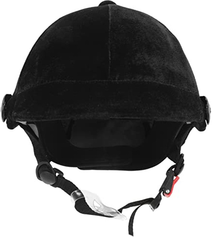 UKCOCO Casco de Seguridad para Niños Ventilación Completa y Correa Ajustable, Casco Protector Ecuestre Negro para Paseos a Caballo al Aire Libre