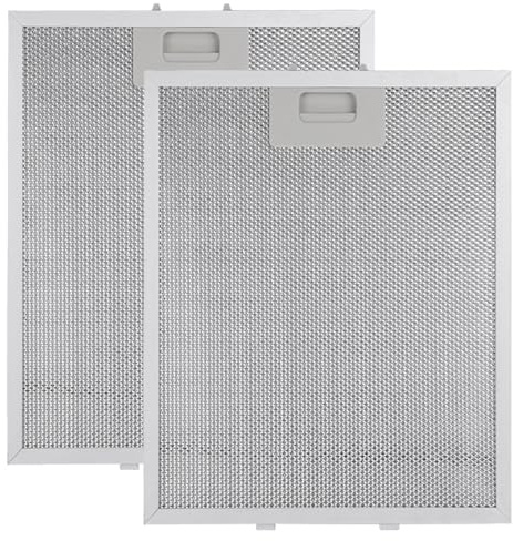2 Pack Universal Cooker Hood Filter Replacement - 5-Layer Metal Grease Filter Mesh, 320x260x9mm Aluminum, for Most Kitchen Extractor Hoods​ Vent Filter Brand