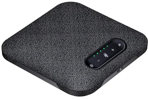 Garosa Altavoz de Conferencia, Micrófonos Integrados, Captación de Voz de 360°, Ideal para Videollamadas y Clases en Línea