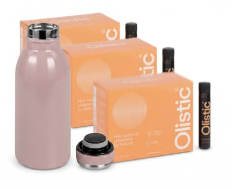 Olistic WOMEN - Pack de 3 x 28 Ampollas + BOTELLA GRATIS, Suplemento Anticaída Cabello para Mujer, Fortalece las Fibras Capilares y Ayuda a Prevenir la Caída de Pelo, Natural, Vegano, Sin Gluten