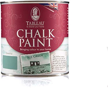 Tableau Chalk Paint, Rye Green Colour, Water-Based, Silicone-Free, Furniture Paint, Home Decor Projects, 1L
