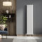 Go Bathrooms Pinta 1800 x 340mm Vertical Radiator White Flat Panel Single Column Tall Upright Radiator White Wall Mounted Central Heating Includes Mounting Brackets