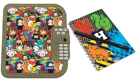 Lexibook, Harry Potter: Elektronisches Tagebuch mit Stift und Notizbuch inklusive, interaktiv, passwortgeschützt, Spaßfunktionen, Soundeffekte, Gold/Schwarz, SD50HP