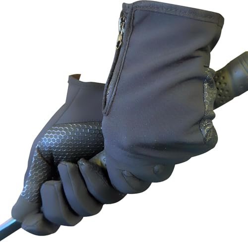 YNR Ridsport vinter termiska ridhandskar syntetiskt läder svart halkskydd (liten)