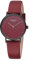 REGENT Damen Armbanduhr Analog Lederarmband Bordeaux rot UR2152577 Analoguhr