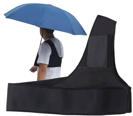 Naqqios Paragüero portátil - Paragüero portátil, soporte para correa de sombrilla manos libres | Paragüero ajustable manos libres para jardinería, parques y festivales