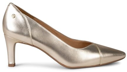 Glam S - Zapatos de salón de tacón bajo Platino, EU 38