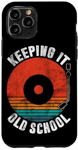Coque pour iPhone 11 Pro Keeping It Old School Tourne-disque vinyle vintage rétro DJ