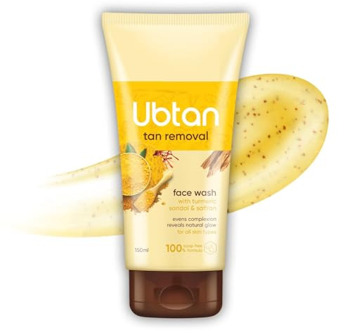 Tan Removal Face Wash – 150ml | Enriched with Turmeric, Saffron & Sandalwood | Removes Tan, Dirt & Blemishes | Natural Glowing Skin | For All Skin Types