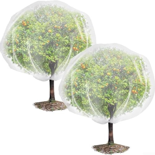 Red de plagas con cremallera para pájaros, construcción gruesa de malla para protección de árboles frutales, peras, melocotones, naranjas, manzanas, aplicación de jardín (120 x 180 cm)