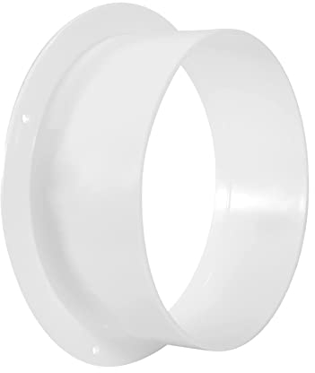 Hon&Guan ø 150 mm gerader Rohrflansch, Flansch für Lüftungsrohr weiß, Aufschweißflansch Rohrverbinder Flansch Schlauch Adapter für Klimaanlage, Lüftungssysteme, Dunstabzugshaube, Wandflansch aus ABS
