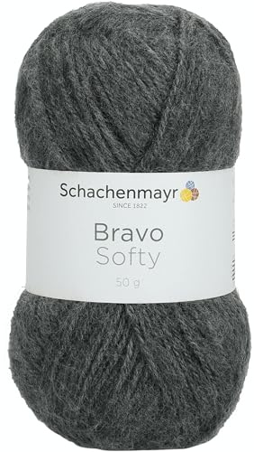 Schachenmayr 9807589-08319 Handstrickgarne, 100% Polyacryl, Mittelgrau meliert, onesize