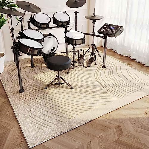 GYYFQH Schlagzeug Teppich Drum Teppich Schlagzeugteppich Rechteck Snare Teppich Dicke 8mm Trommelmatten-Teppich Schallschutz- Und Entstaubungsteppich Dicker Rutschfester Trommelteppich,H-140×160cm
