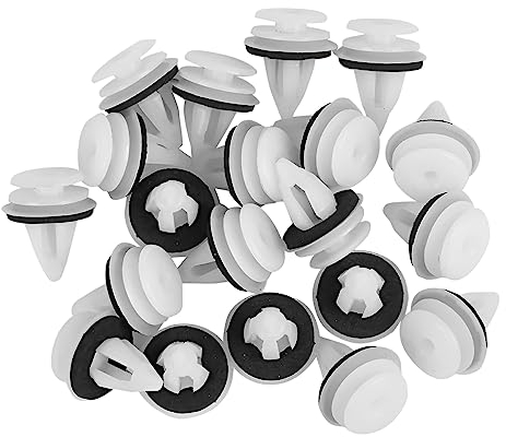 JNNJ 50 Pcs Rivetti in Plastica per Carrozzeria, Clip per Porta Paraurti Interno Autos, Kit Clip Di Fissaggio Auto Universale Con Rondelle, Adatto per La Maggior Parte Delle Automobilis