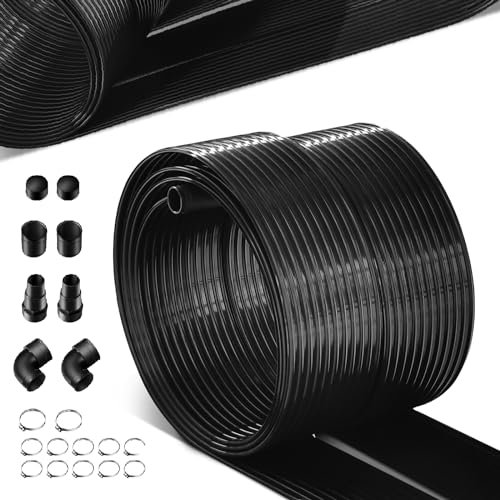 RELAX4LIFE Chauffage Solaire Piscine 300x75 CM, Chauffage Solaire Piscine en PE Résistant aux UV, Tapis Solaire ECO avec Accessoires, Absorption Efficace de Chaleur pour Piscine Hors-Sol Enterrée