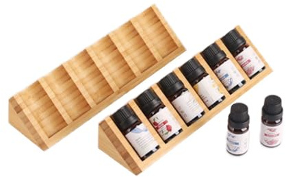 HAN SHENG 2 Pcs Wooden Essential Oil Drawer Organizer Essential Oil Holder