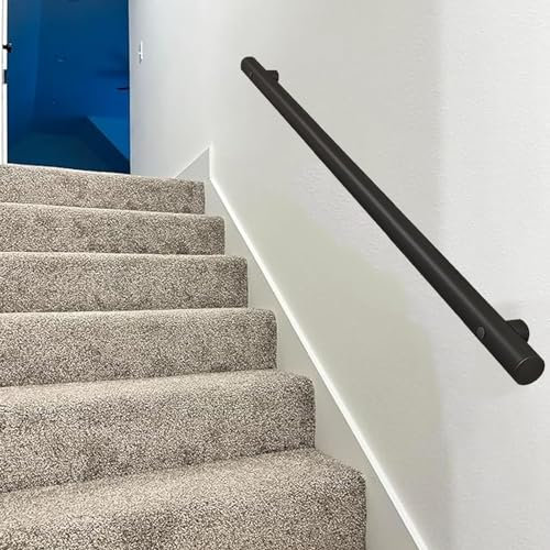 Kit de barra de seguridad antideslizante de acero inoxidable para escaleras, montaje en pared, con barra de soporte y soportes, ideal para hospitales domésticos y escalones, barandilla de escalera de