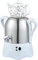 OZPPM Electric Turkish Tea Maker,Electric Turkish Samovar with Keep Warm Function,3L Stainless Steel Teapot And 1L Ceramic Teapot, for Coffee, Scented Tea, Turkish Tea,White