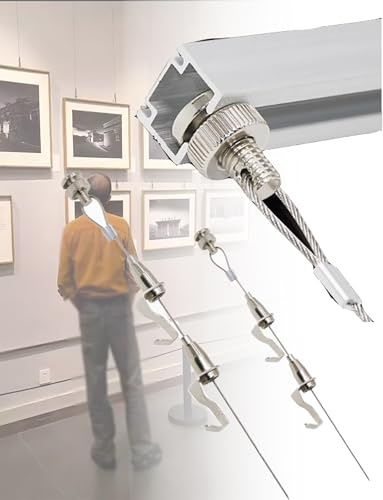 Kit de techo resistente para colgar arte y marcos, solución de visualización segura para pinturas, carteles y soportes de galería
