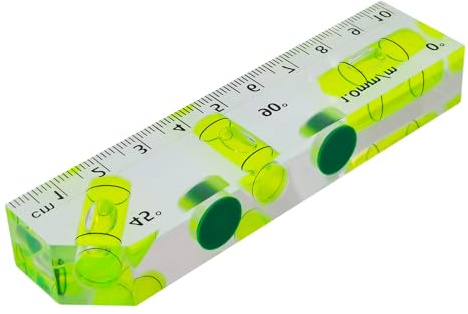 Mini livella magnetica a bolla 90/180/45 gradi, righello multiuso con bolle d'aria per meccanica e costruzione (verde)