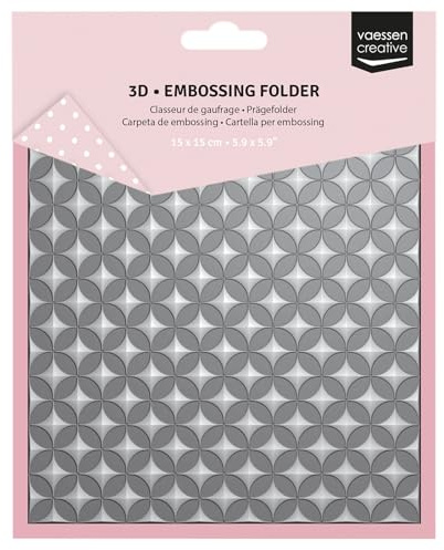 Vaessen Creative Embossing 3D Stelle grafiche 15 x 15 cm-Cartelle per Goffratura e Accessori-per Fai da Te, DIY, Biglietti, Artigianato, Scrapbooking e Journaling