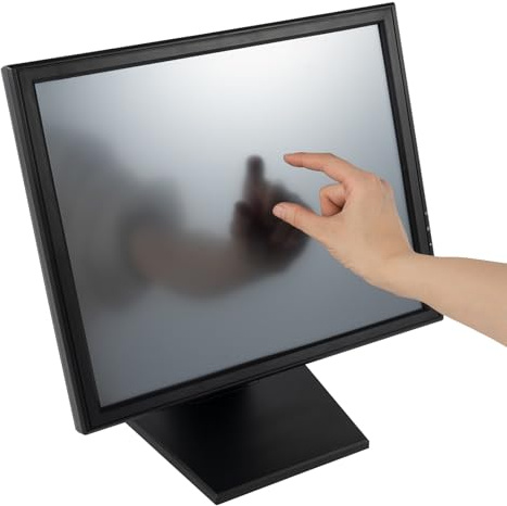 EaiXwCoUy 17-inch Touch Screen LCD Monitor with High Sensitivity Multi-angle Adjustment for POS Restaurant Hotel Medical Use