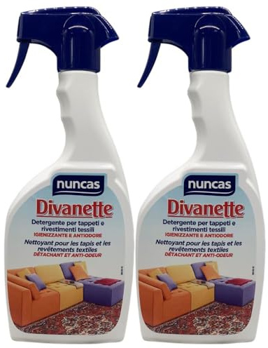 Detergente per Tappeti e Rivestimenti Tessili, Igienizzante e Antiodore, 500ml (2 Unità)