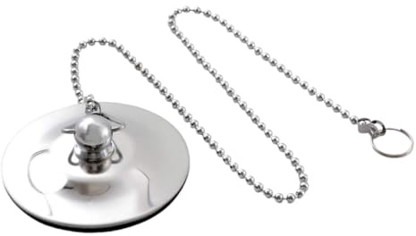 SMASOLO Tapón de Desagüe para Bañera y Fregadero de Cocina Tapón con Cadena de Acero Inoxidable Resistente Altas Temperaturas Accesorio para Baño y Cocina Diseño Antidesbordamiento y