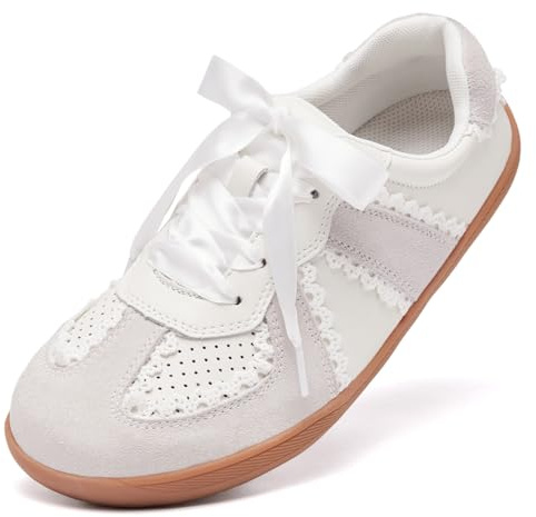Myzmnk Womens Barefoot Shoes Trainers Wide Fit Beige Grey UK 6