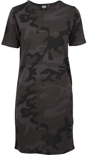 Urban Classics Robe T-Shirt Camouflage Femme Robe mi-Longue Camouflage Sombre S