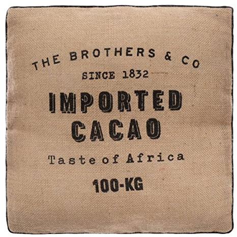 Atmosphera - Cuscino da pavimento Cacao in iuta, 40 x 40 cm